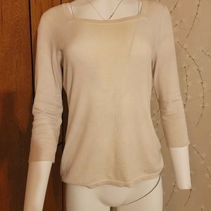 Proper white almost fully long sleeve